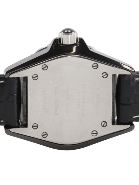Chanel 33 Ceramic Leather Quartz Analog Display Black Dial Watch main image 8
